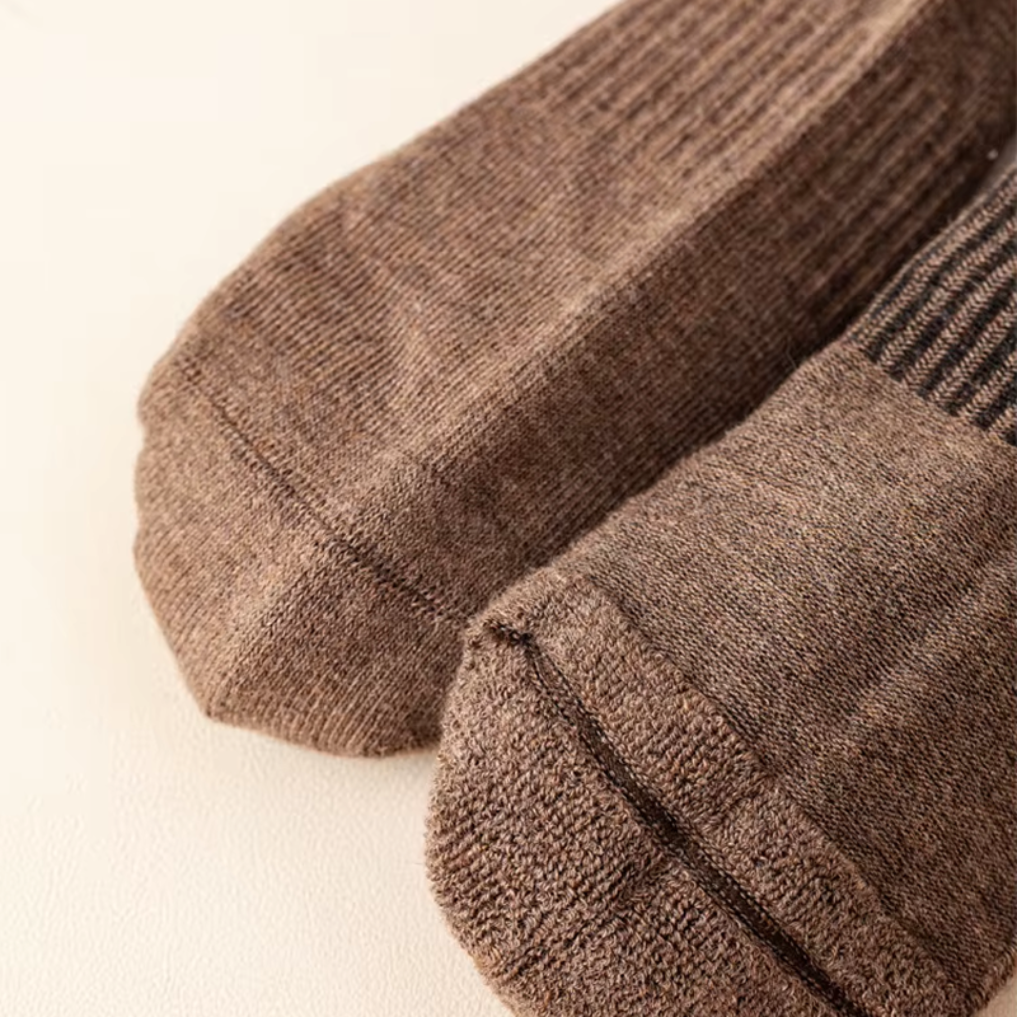 The Comfort Nova Crew – Premium Cotton Socks (2 Pairs in Mocha)