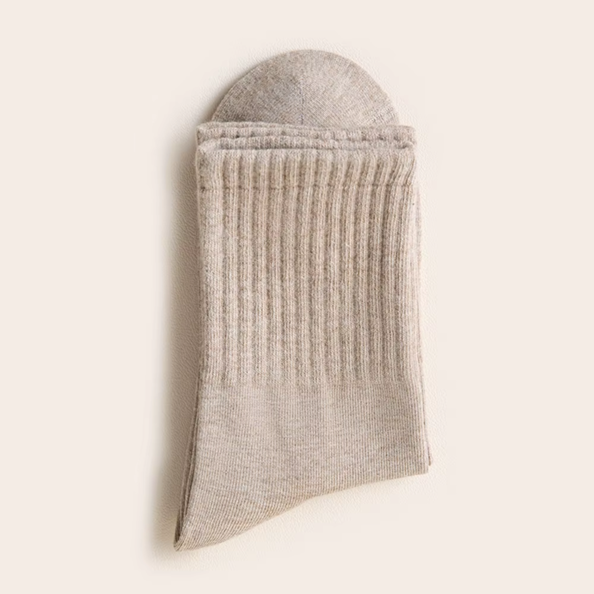 The Comfort Nova Crew – Premium Cotton Socks (2 Pairs in Oat)