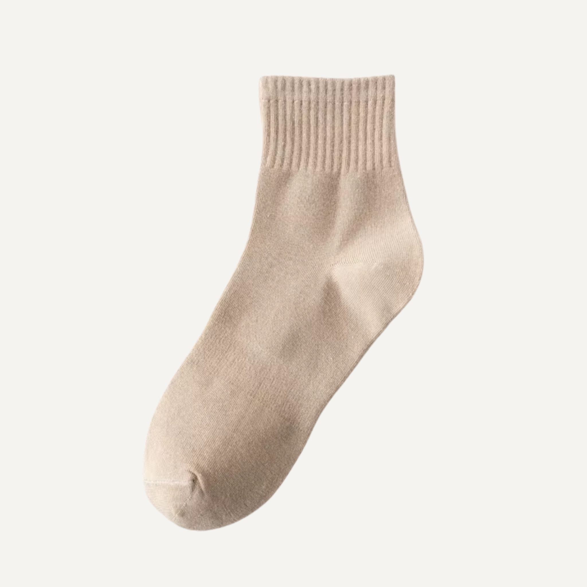 Lucent Mid-Crew – Premium Cotton Socks (2 Pairs in Oat)