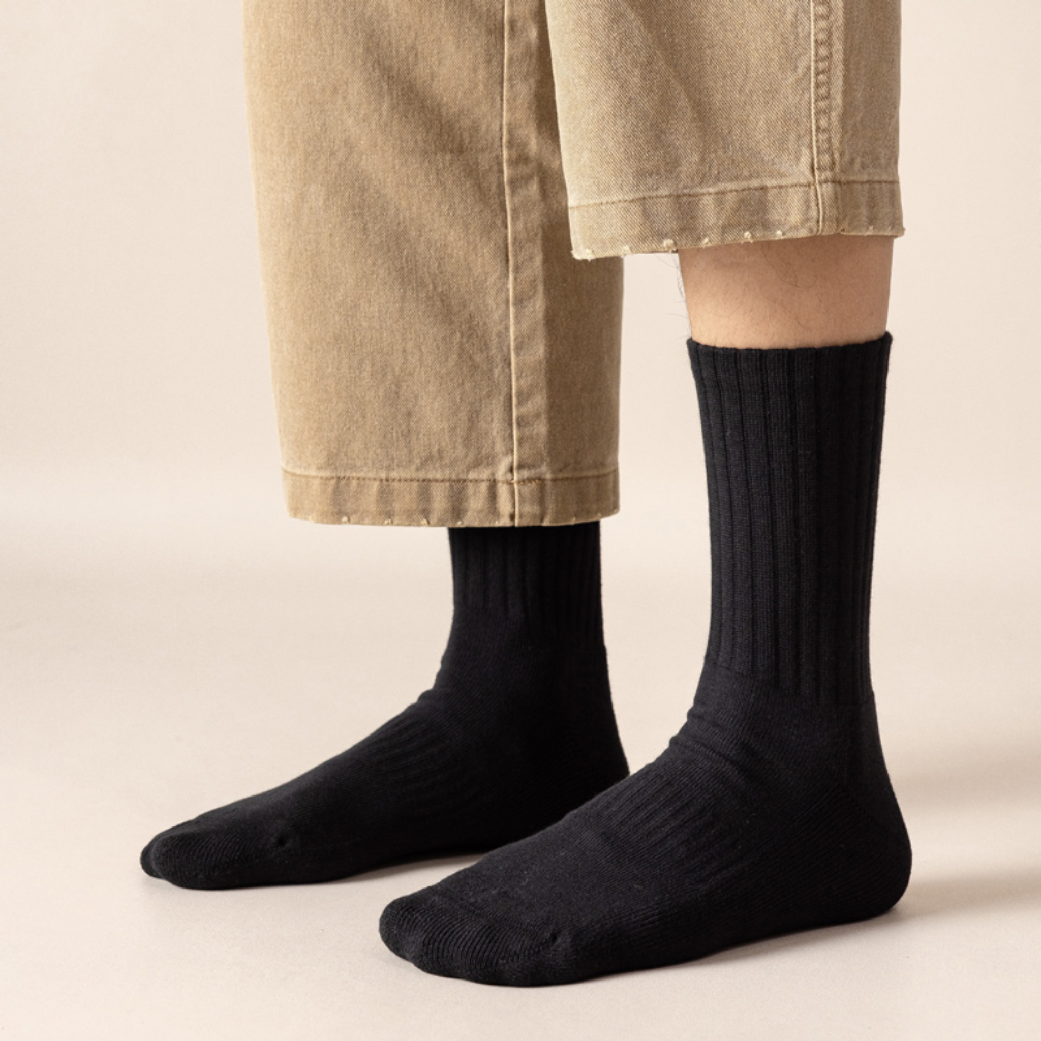 The Comfort Nova Crew – Premium Cotton Socks (2 Pairs in Onyx)