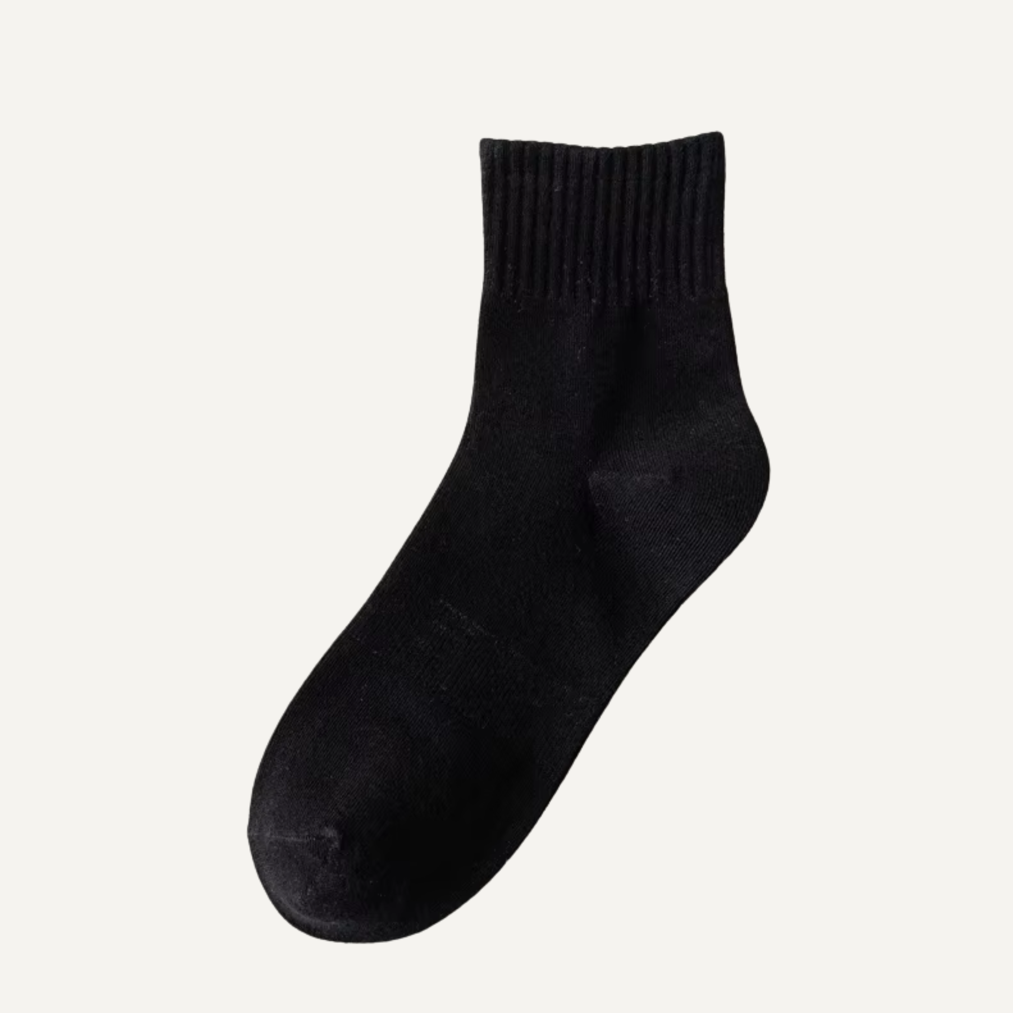 Lucent Mid-Crew – Premium Cotton Socks (2 Pairs in Onyx)
