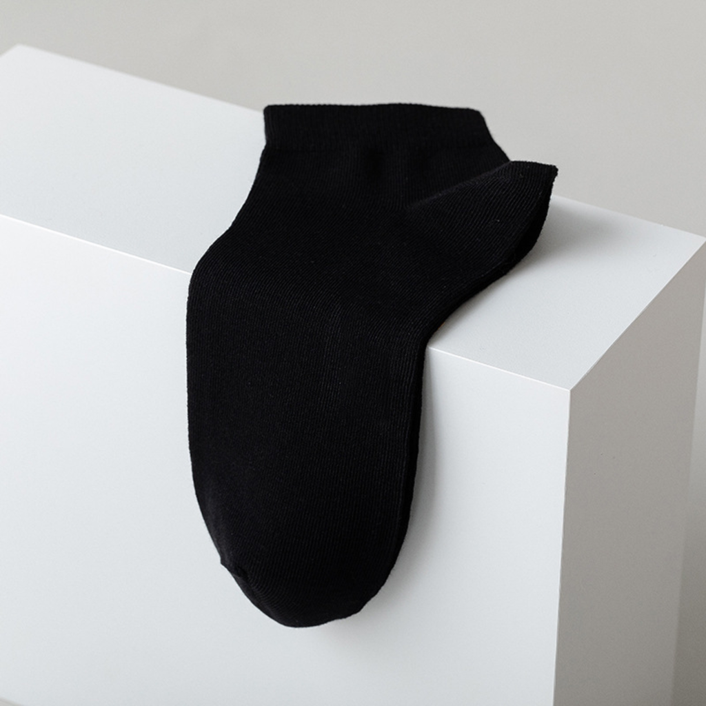 The Lumen Mid-Crew – Premium Cotton Socks (2 Pairs in Onyx)