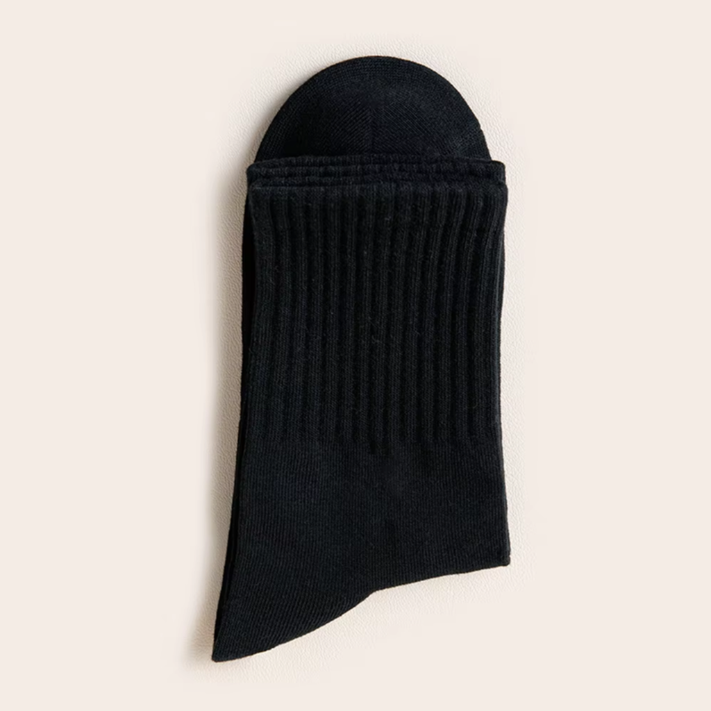 The Comfort Nova Crew – Premium Cotton Socks (2 Pairs in Onyx)