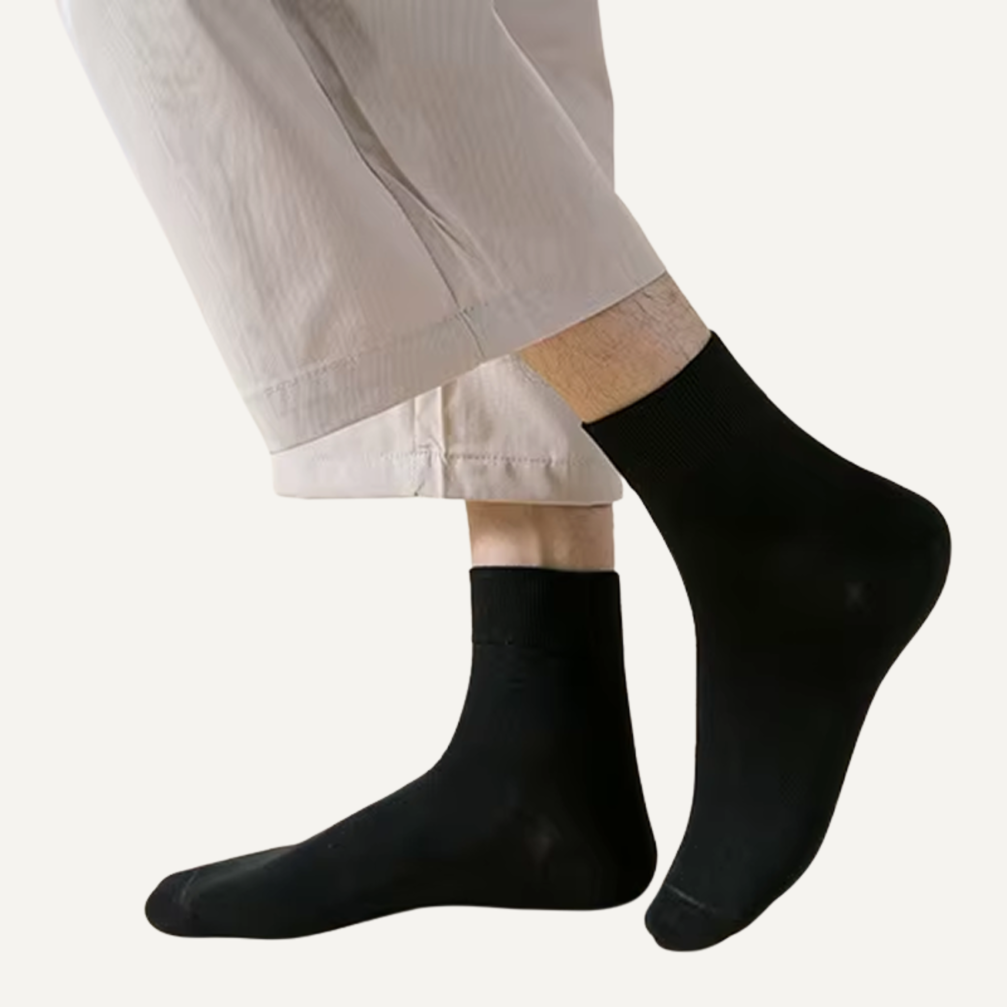 The Lumen Mid-Crew – Premium Cotton Socks (2 Pairs in Onyx)