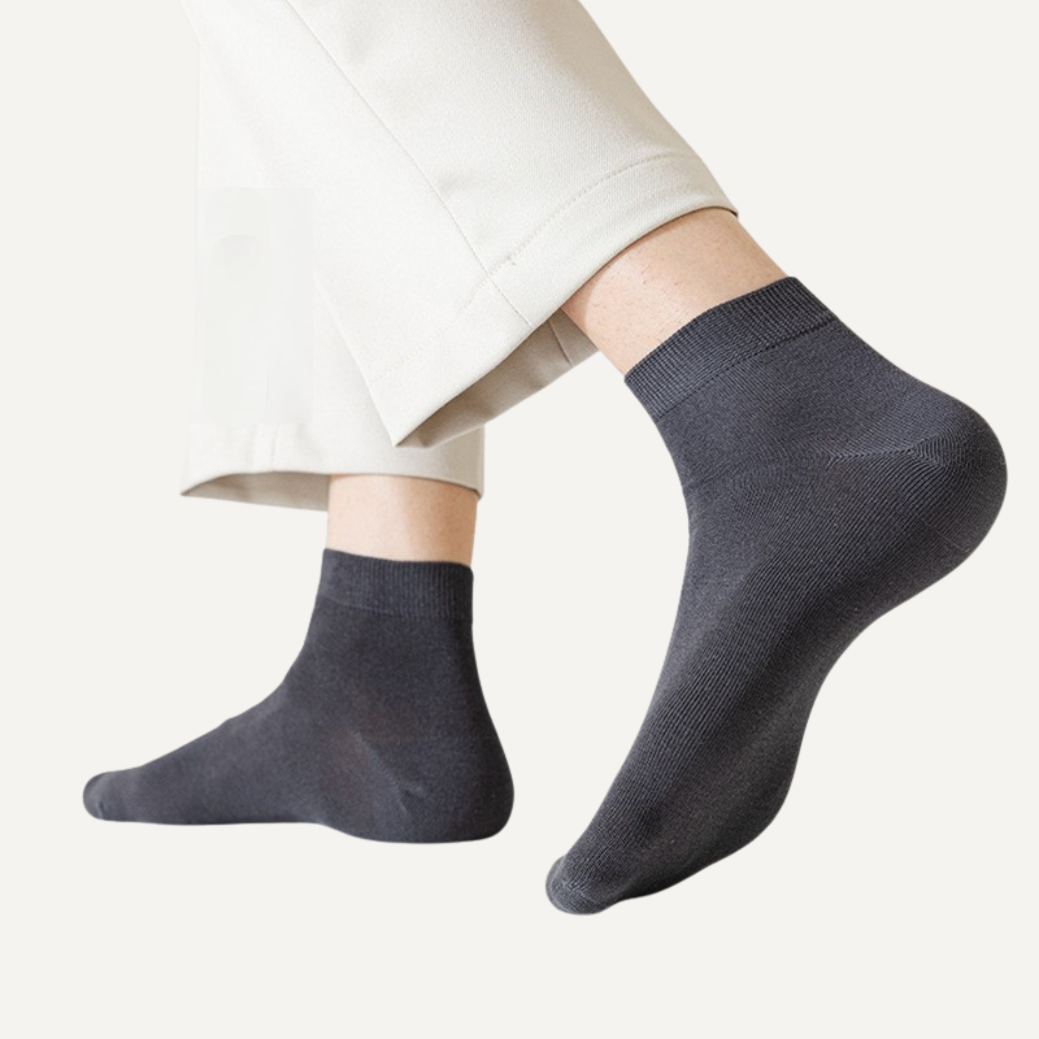 The Lumen Mid-Crew – Premium Cotton Socks (2 Pairs in Onyx)