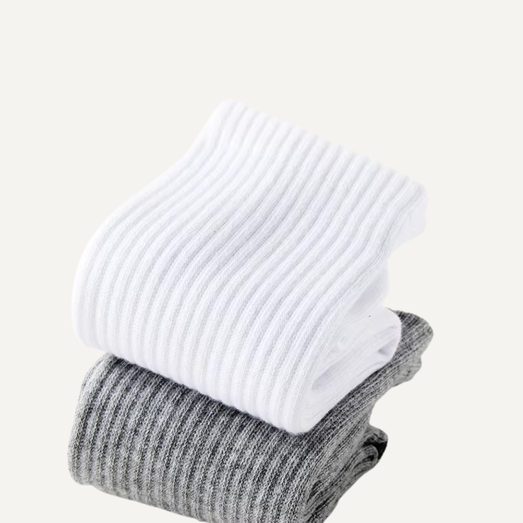 The Comfort Nova Crew – Premium Cotton Socks (2 Pairs in Silver)