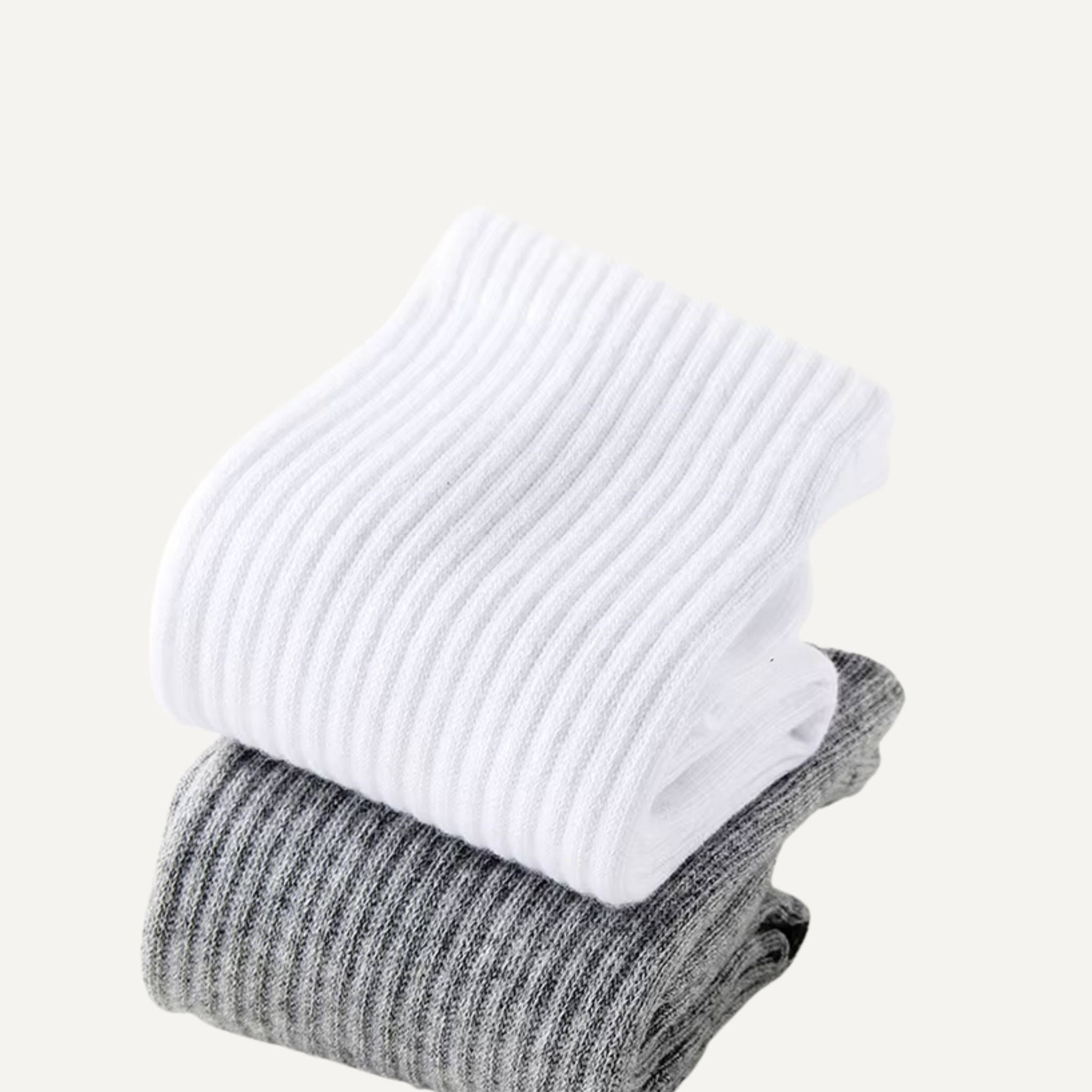 The Comfort Nova Crew – Premium Cotton Socks (2 Pairs in Silver)