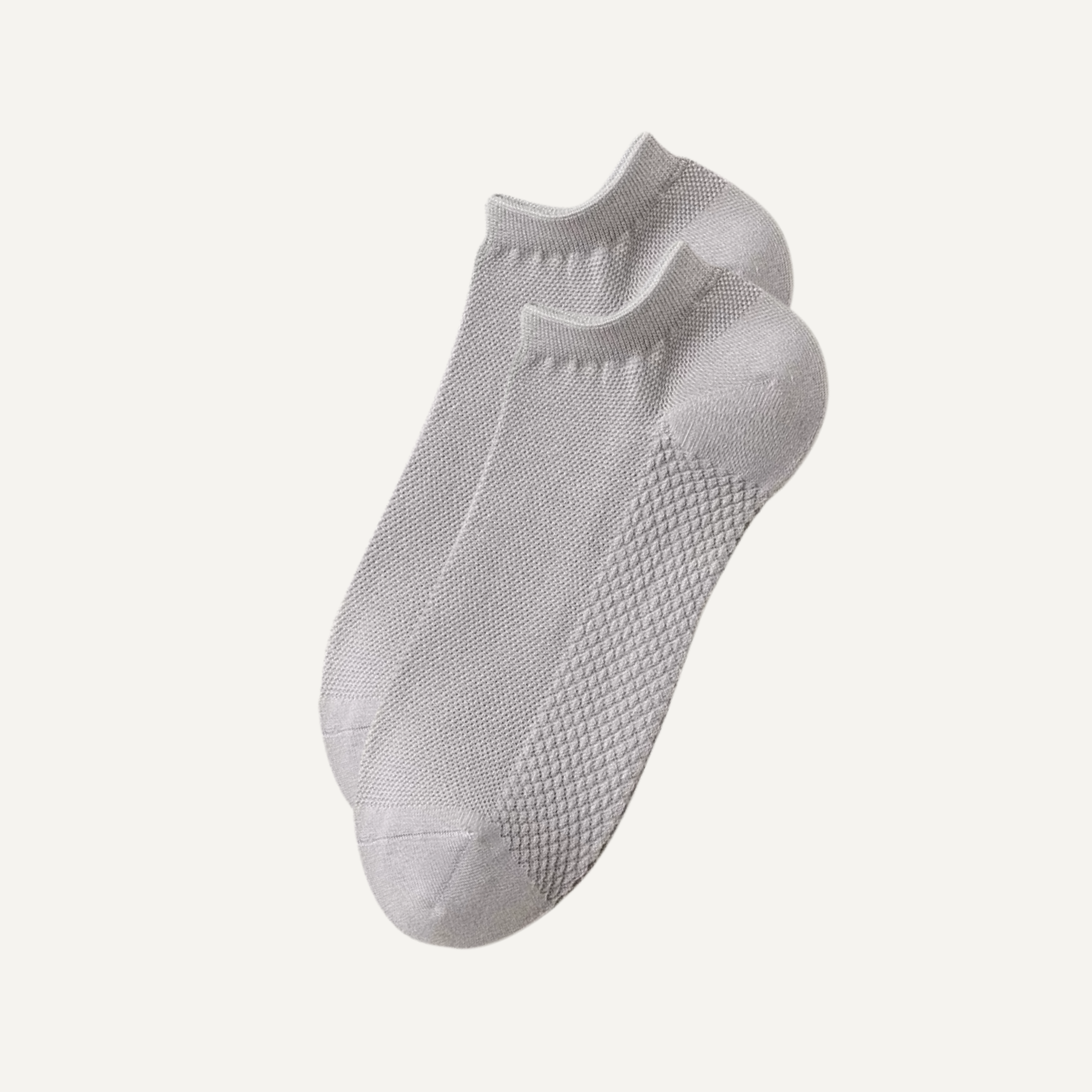 The Terra Ankle – Premium Bamboo Socks (2 Pairs in Silver)