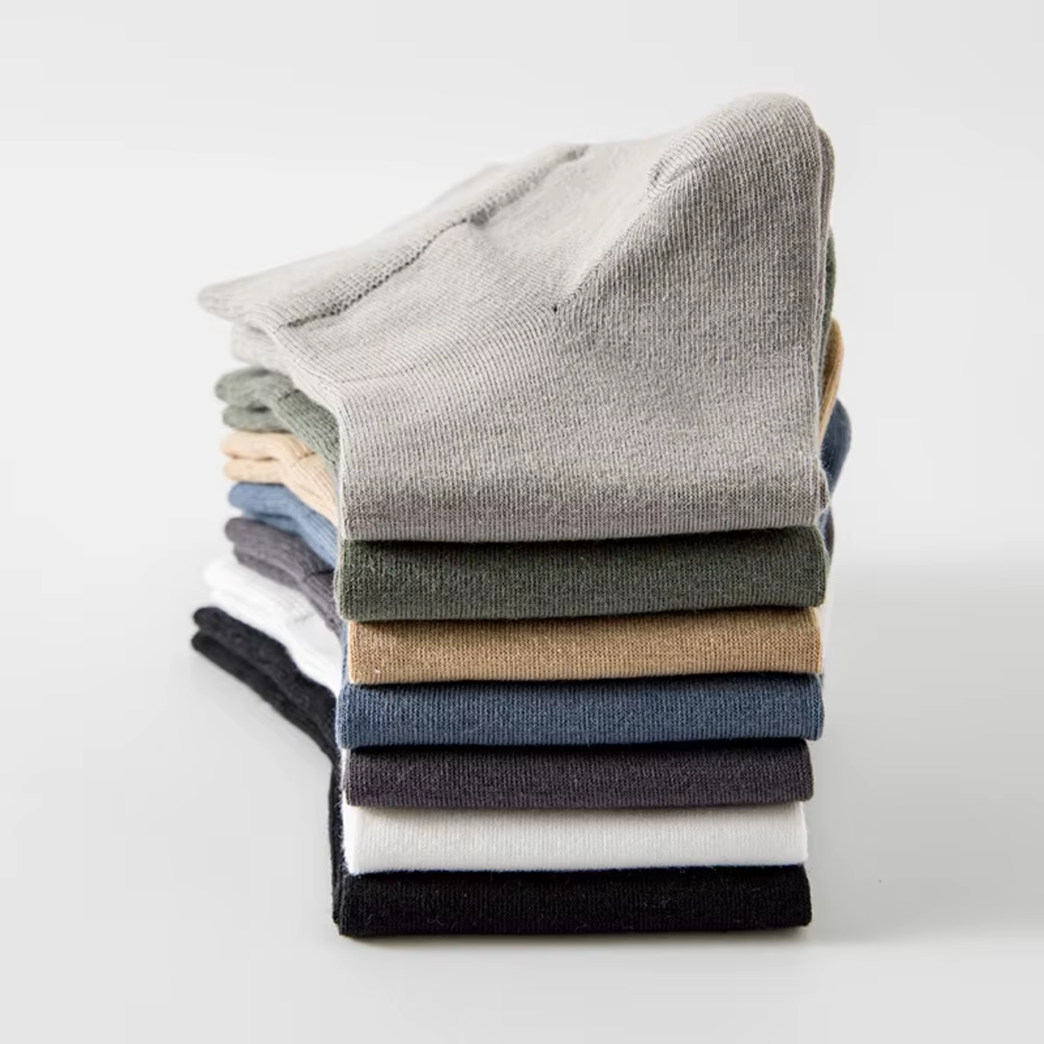 The Lumen Mid-Crew – Premium Cotton Socks (2 Pairs in Slate)
