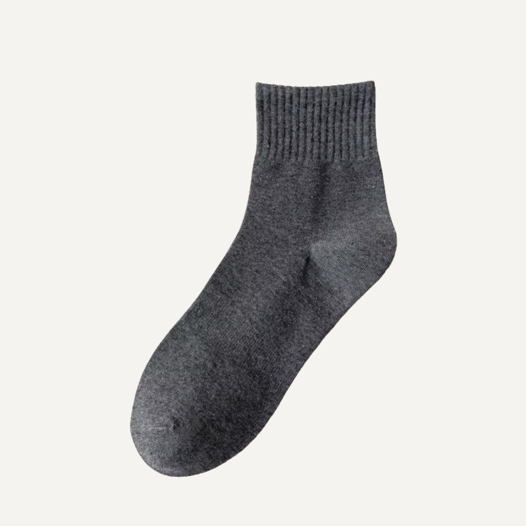 Lucent Mid-Crew – Premium Cotton Socks (2 Pairs in Slate)