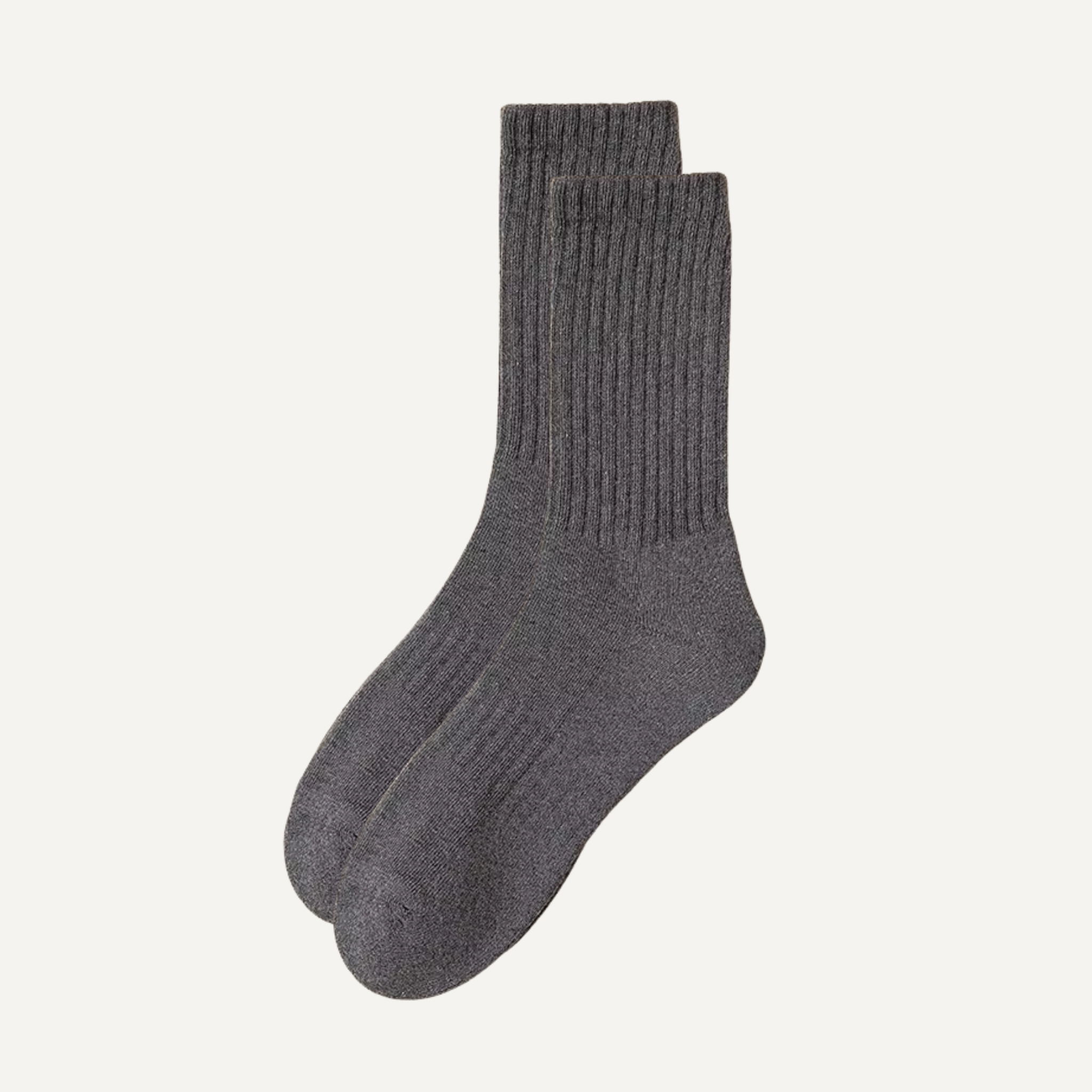 The Comfort Nova Crew – Premium Cotton Socks (2 Pairs in Slate)