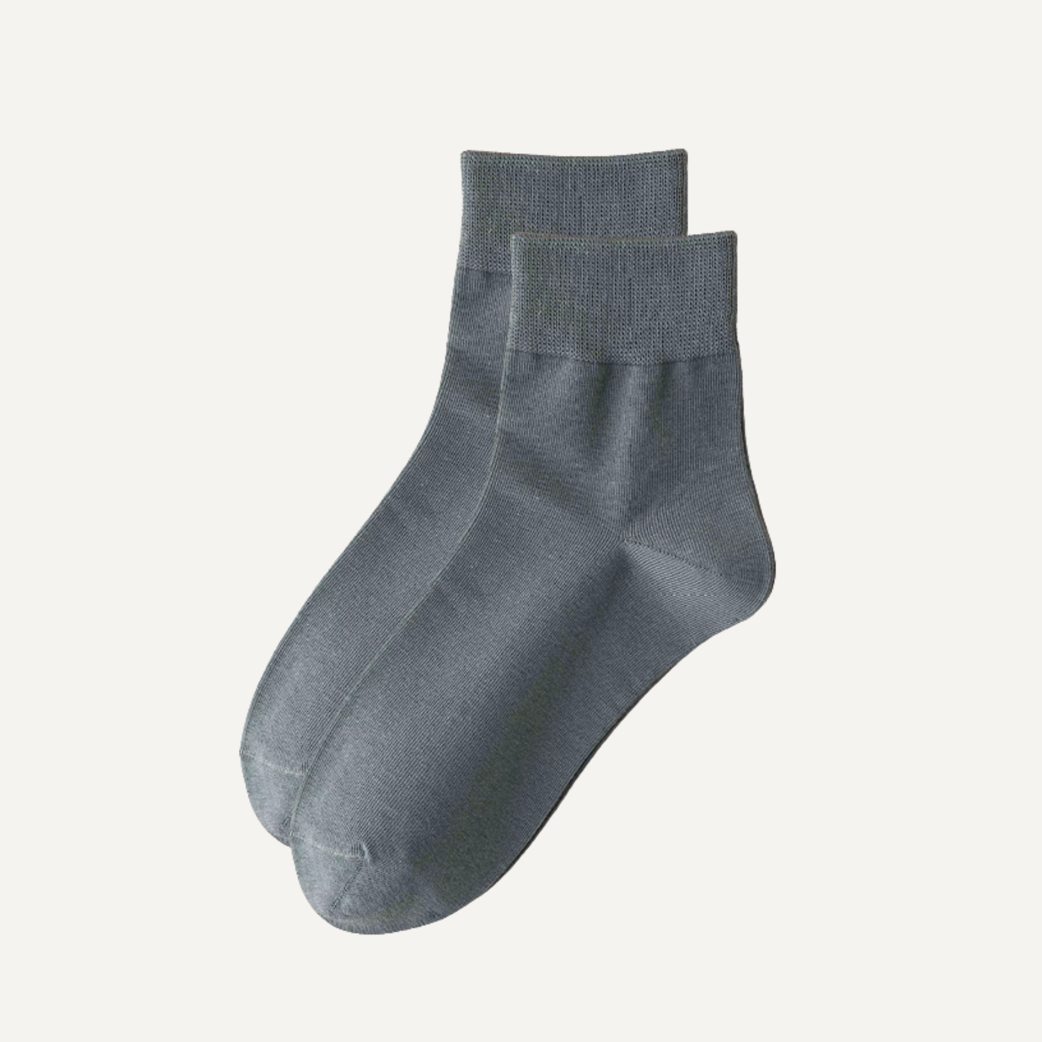The Lumen Mid-Crew – Premium Cotton Socks (2 Pairs in Slate)