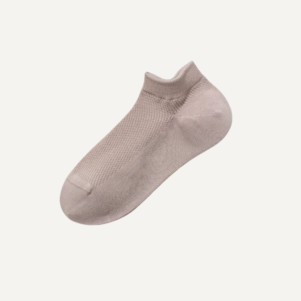 The Nebula Ankle Socks – Premium Cotton (2 Pairs in Taupe)