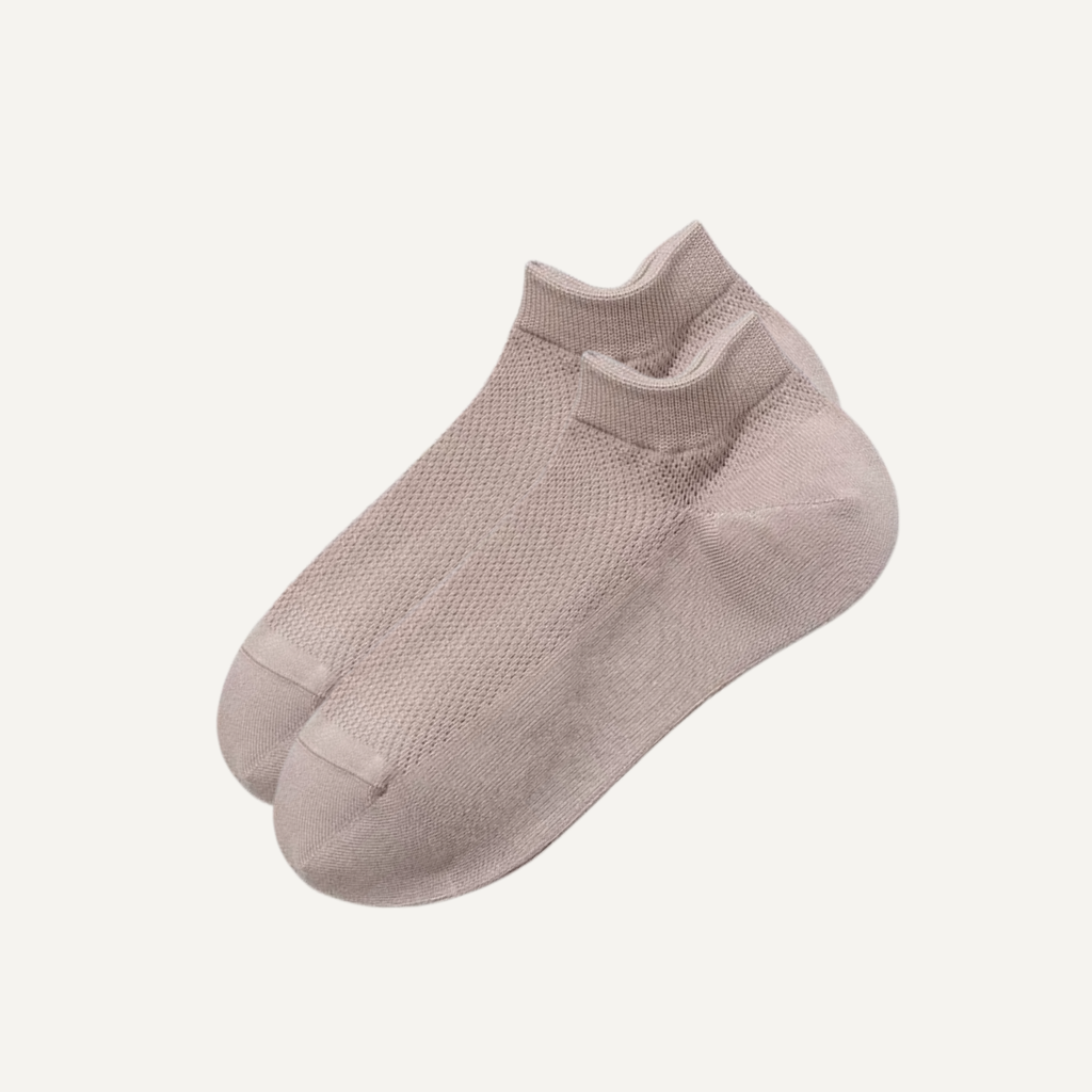 The Nebula Ankle Socks – Premium Cotton (2 Pairs in Taupe)
