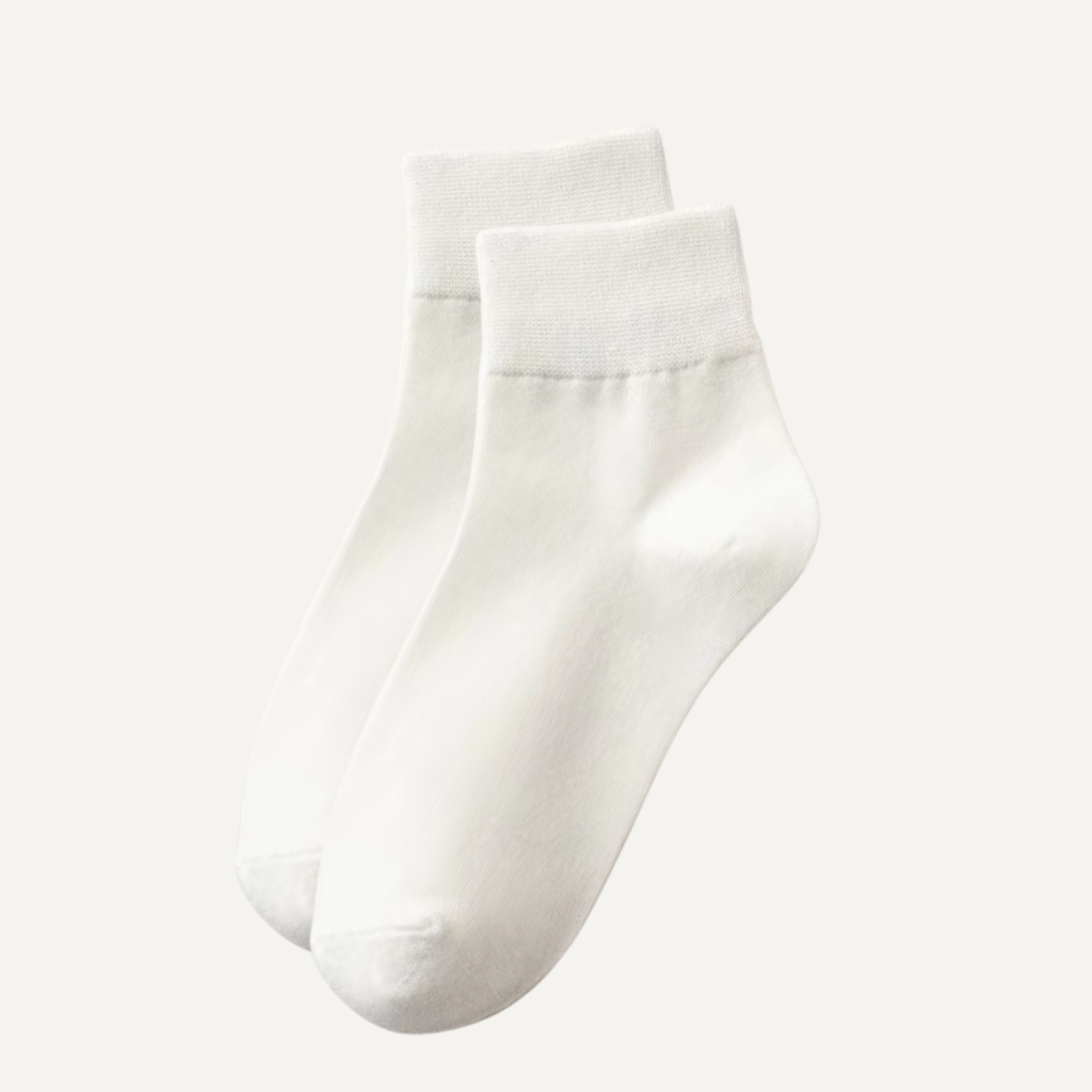 The Lumen Mid-Crew – Premium Cotton Socks (2 Pairs in Ivory)