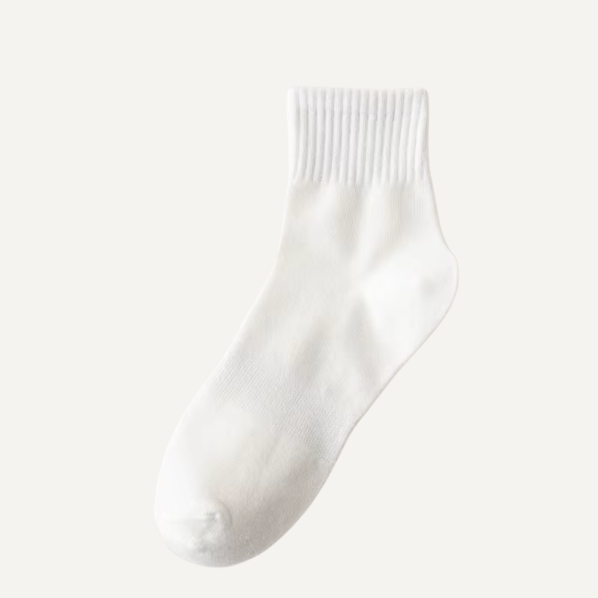 Lucent Mid-Crew – Premium Cotton Socks (2 Pairs in White)