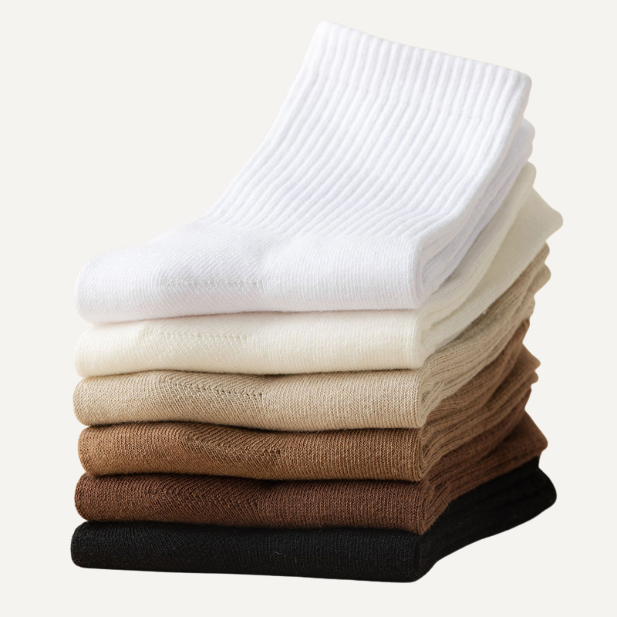 The Comfort Nova Crew – Premium Cotton Socks (2 Pairs in White)