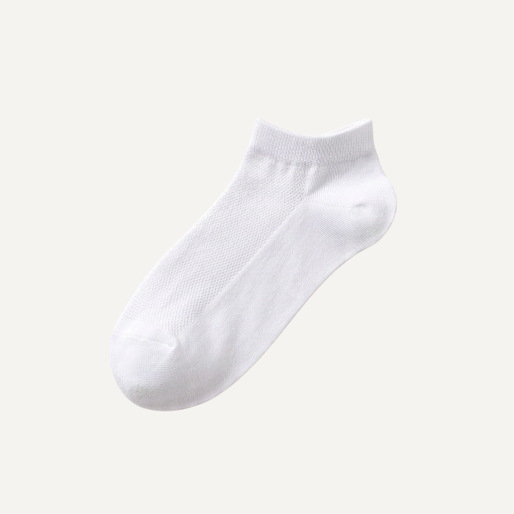 The Nebula Ankle Socks – Premium Cotton (2 Pairs in White)